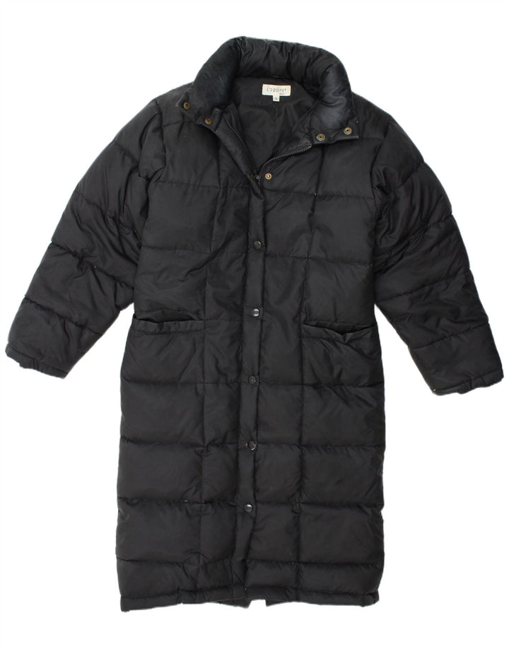 L'EQUIPE Wattierter Damenmantel mit Kapuze, UK 10, Größe S, Schwarz