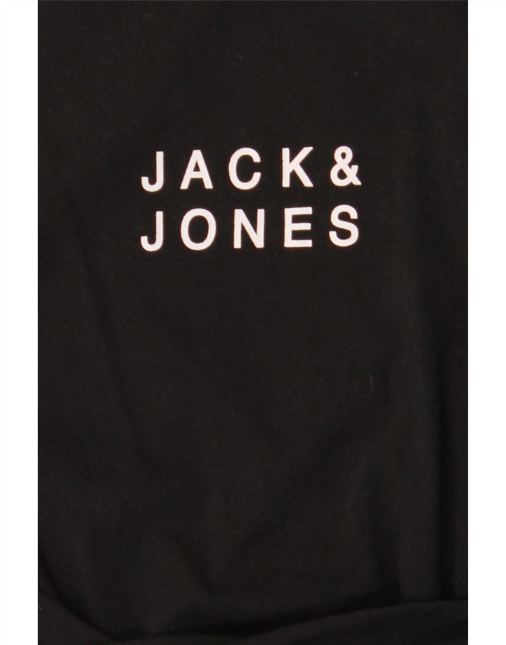 JACK & JONES Mens T-Shirt Top Medium Black Cotton Vintage Jack & Jones and Second-Hand Jack & Jones from Messina Hembry 