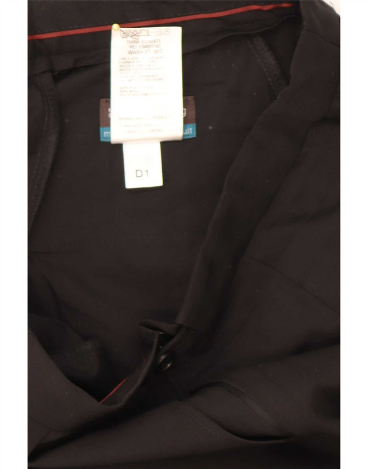 Marks & Spencer Herren-Anzughose mit Pegged-Anzug, W32, L33, schwarzes Polyester