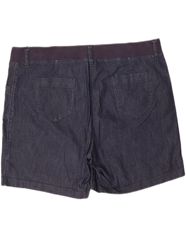 LEE Damen Riders Mid Rise Denim Shorts US 22 2XL W44 L7 Marineblaue Baumwolle