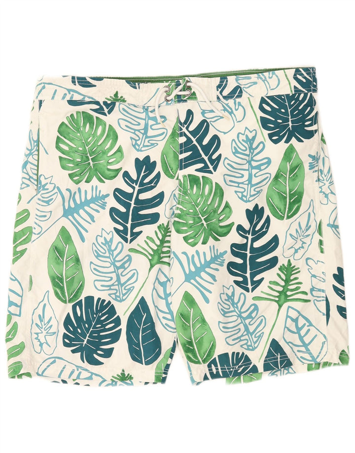 Marks & Spencer Herren Blue Harbour Badeshorts 2XL Weiß geblümt