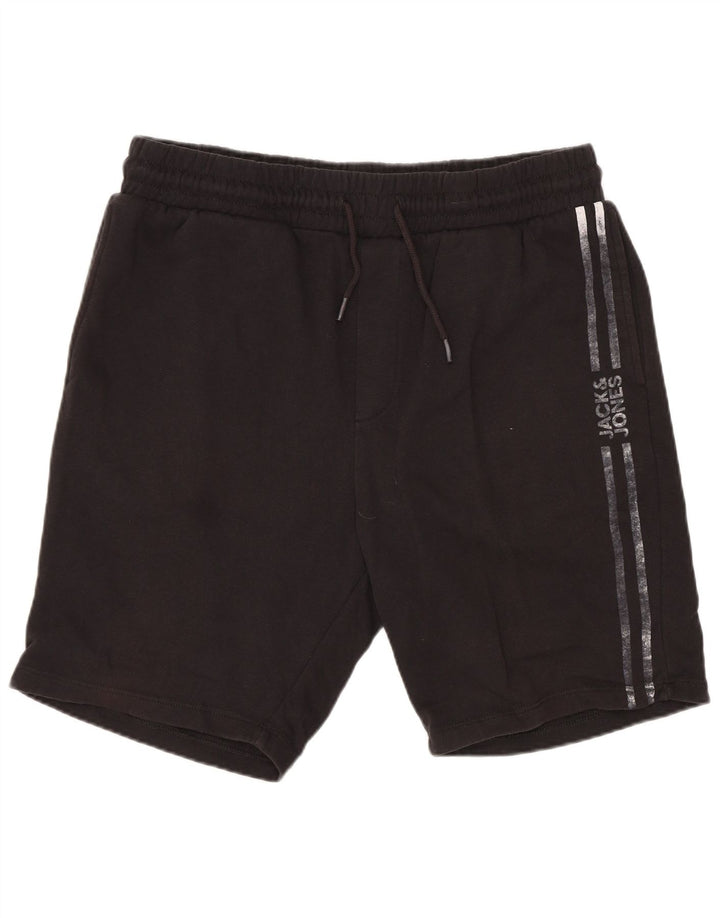 Jack & Jones Herren-Sportshorts, groß, aus schwarzer Baumwolle