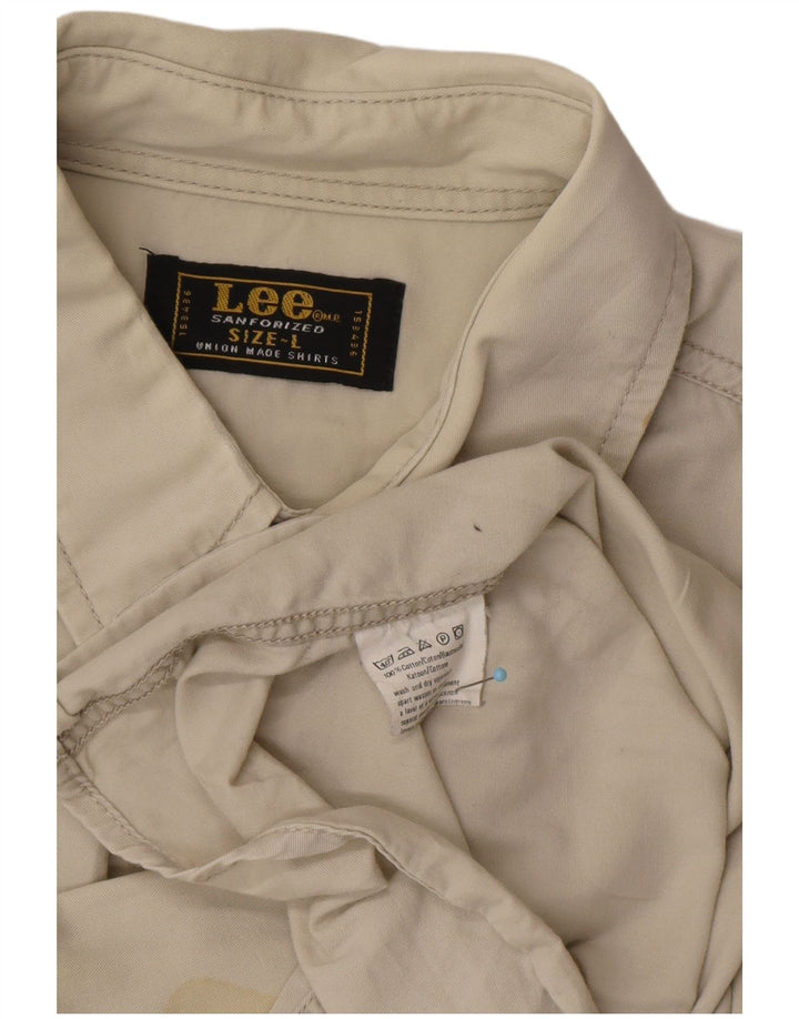LEE Herren-Hemd, groß, Beige, Baumwolle, Western-Stil