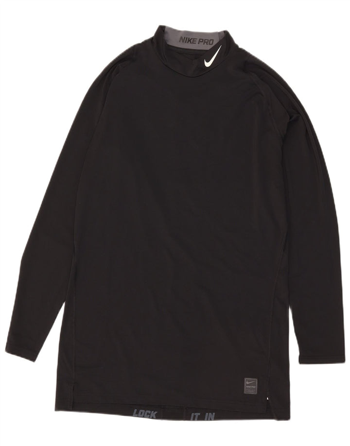 Nike Herren-Kompressionsshirt mit Grafik, langärmlig, 2XL, Schwarz, Polyester