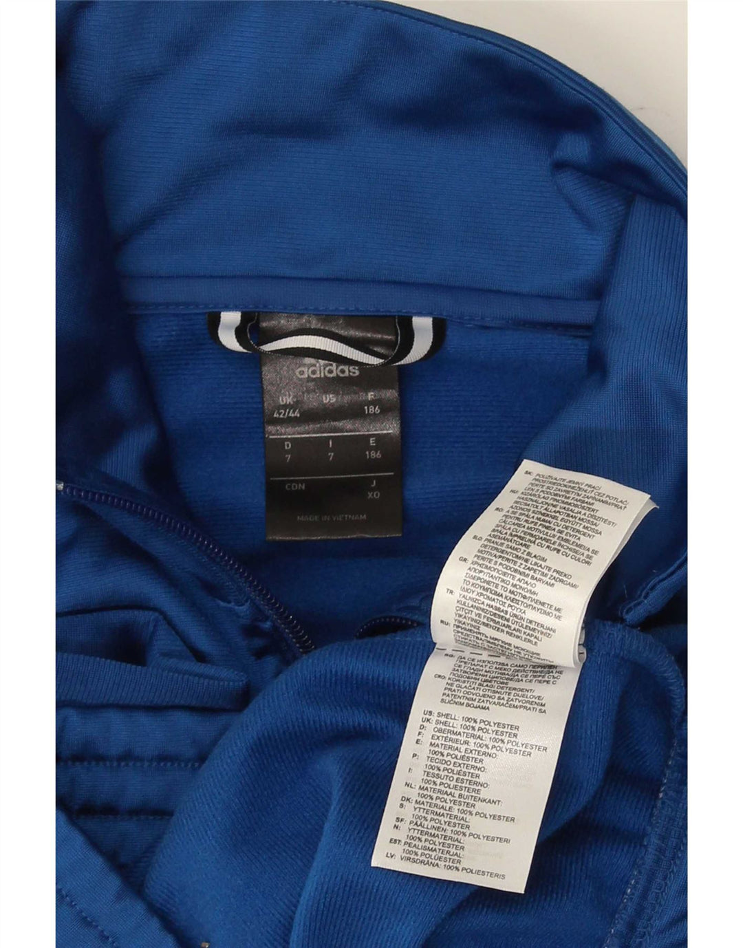 Adidas Herren Trainingsanzug Top Jacke UK 42/44 Large Blau Polyester