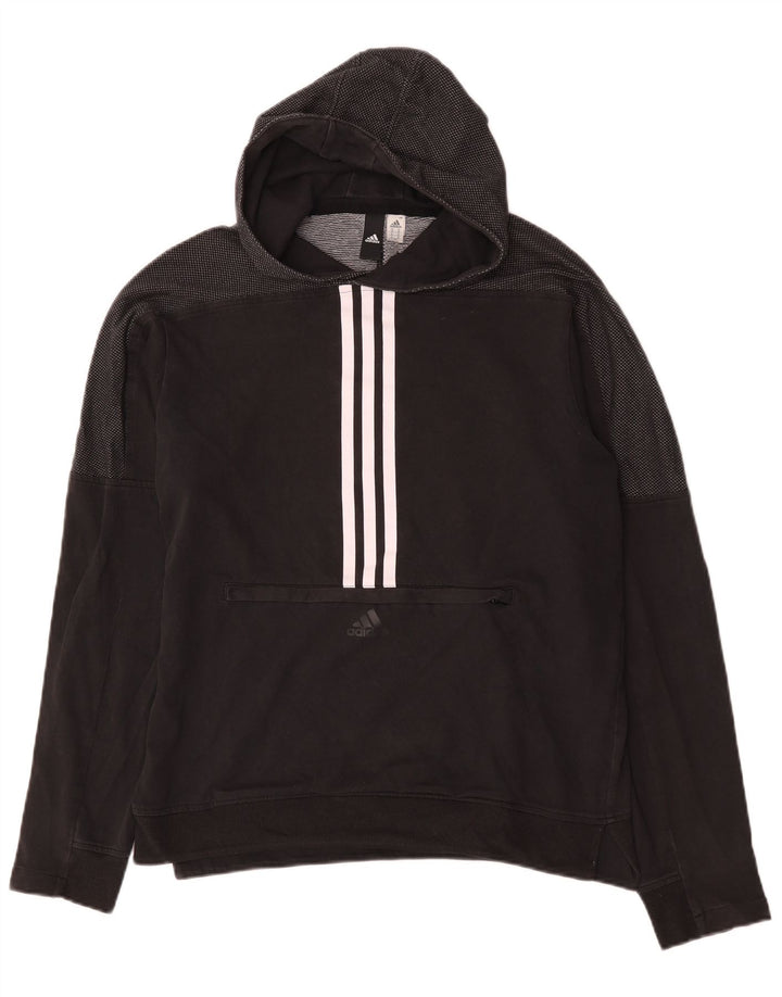 Adidas Herren Kapuzenpullover Mittelschwarz Baumwolle