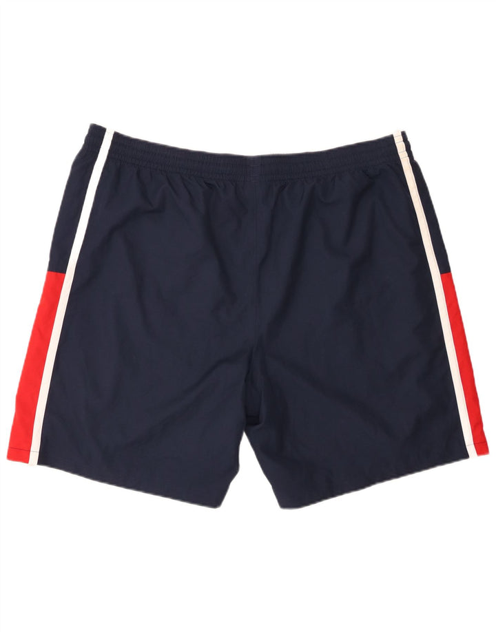 Lacoste Herren-Sportshorts, Größe 7 2XL, marineblaues Farbblock-Polyester
