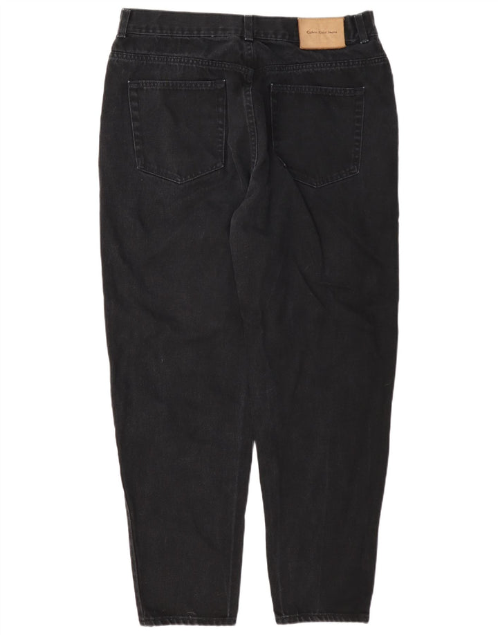 Calvin Klein Herren Tapered Jeans W36 L30 Schwarze Baumwolle