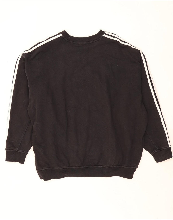 Adidas Damen Übergroßer Sweatshirt-Pullover UK 22 3XL Schwarz