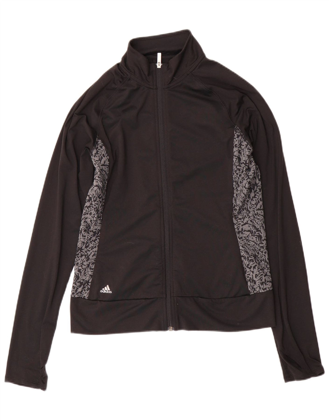 ADIDAS Damen-Trainingsanzug, Top-Jacke, UK 10, Größe S, Schwarz, Colourblock-Polyester