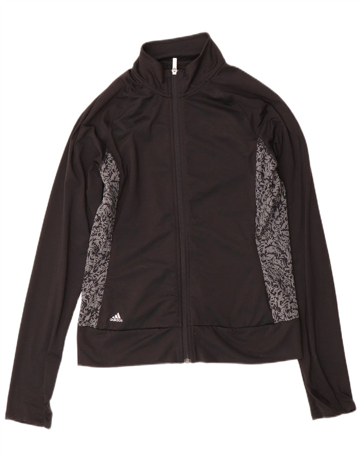 ADIDAS Damen-Trainingsanzug, Top-Jacke, UK 10, Größe S, Schwarz, Colourblock-Polyester