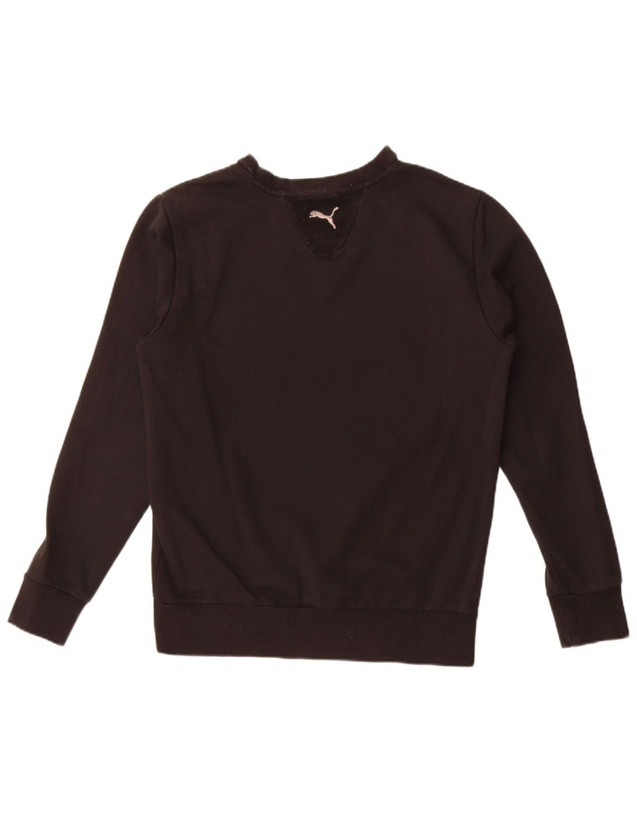 Puma Herren Grafik-Sweatshirt-Pullover aus mittelschwarzer Baumwolle