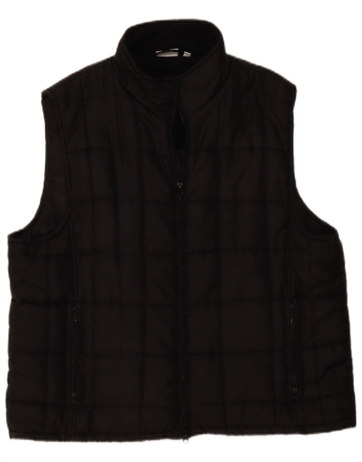 Identic Herren Wattierte Weste UK 44 2XL Schwarz Polyester