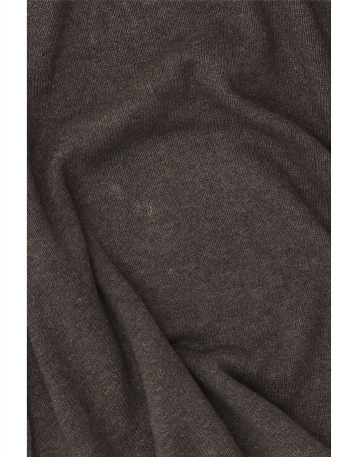 Marks & Spencer Herren-Pullover mit V-Ausschnitt, XL, graue Baumwolle
