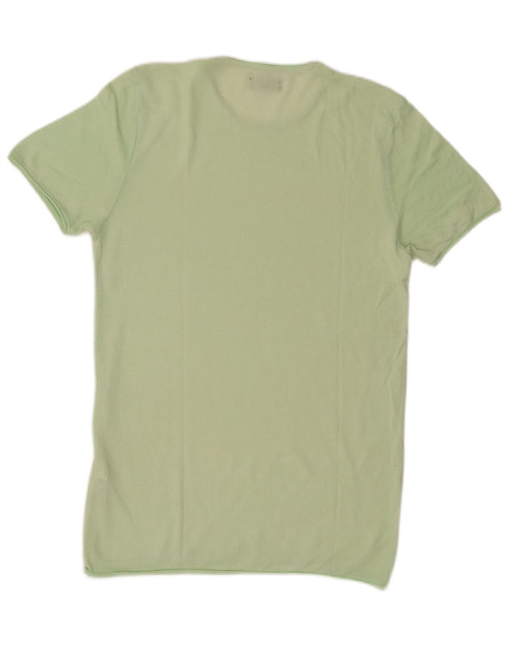 Zara Herren T-Shirt Top Mittelgrüne Baumwolle