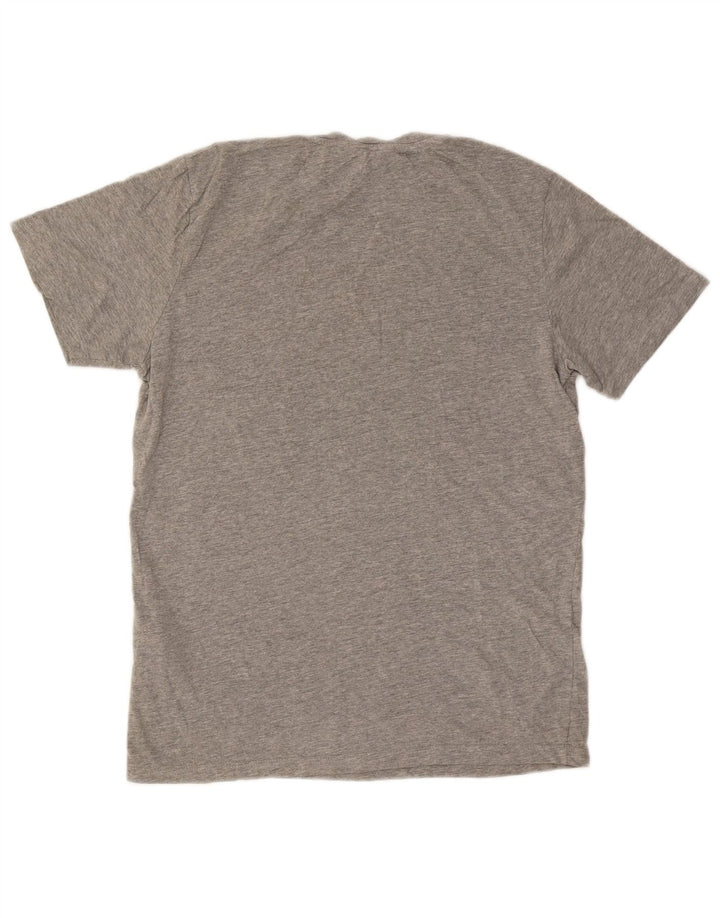 JACK & JONES Herren-T-Shirt mit Grafik, mittelgraue Baumwolle