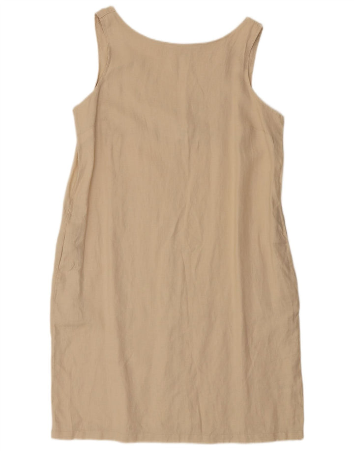 Next Ärmelloses Etuikleid für Damen, Größe 44, Beige, Leinen