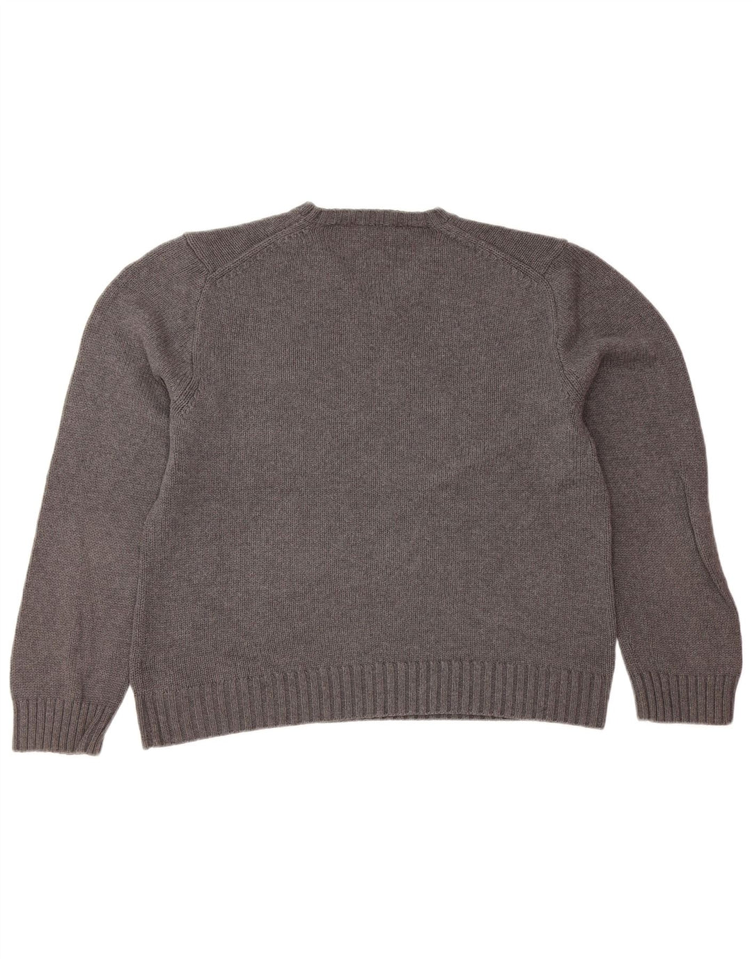 J. CREW Damen-Pullover, übergroß, V-Ausschnitt, Gr. 10, Größe S, Grau, Baumwolle