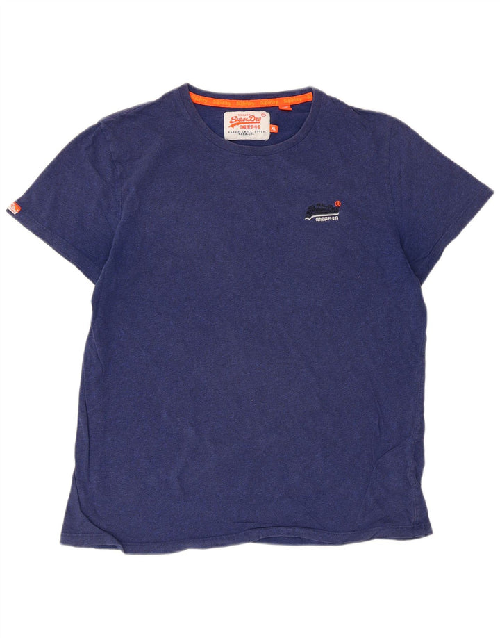 Superdry Herren T-Shirt Top XL Marineblau Baumwolle