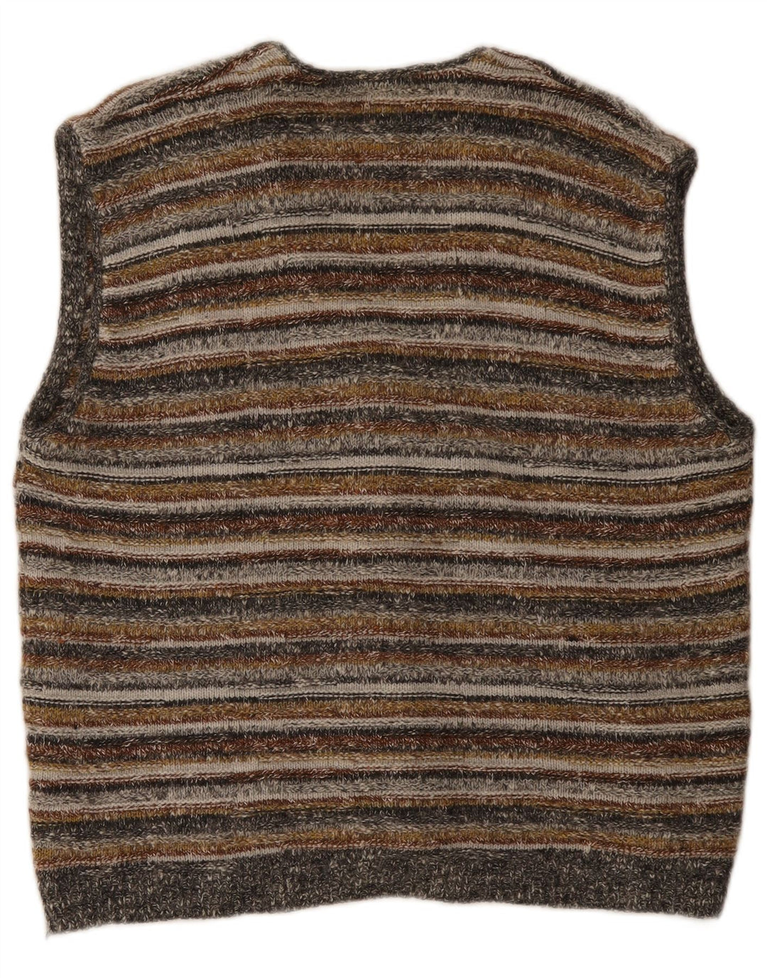 St. Bernard Herren-Cardigan, ärmellos, groß, mehrfarbig, gestreift