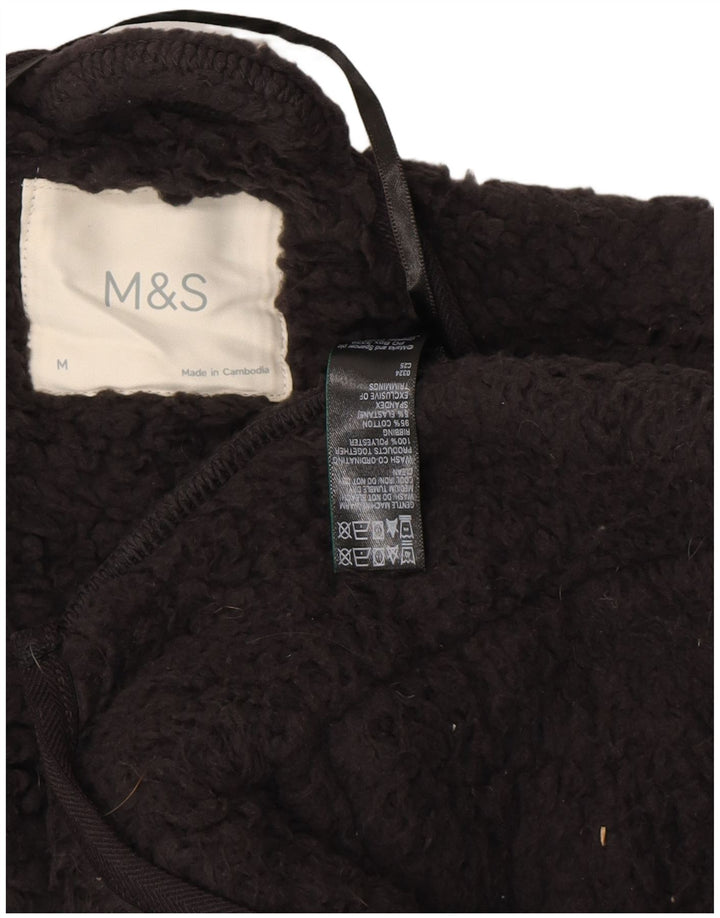 MARKS & SPENCER Damen Longline-Cardigan-Pullover UK 14 Mittelschwarz
