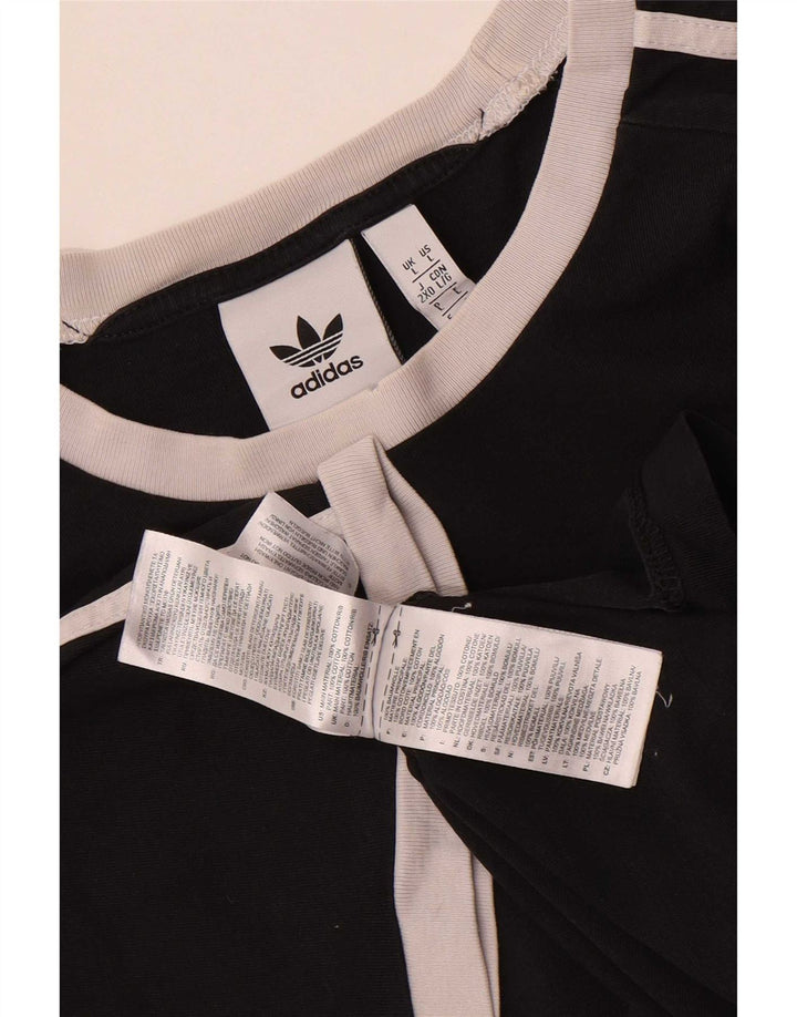 Adidas Herren T-Shirt Top Large Schwarz Baumwolle