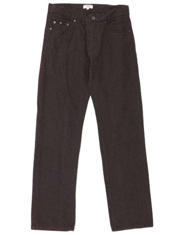 Hugo Boss gerade Freizeithose für Jungen, 13–14 Jahre, W28, L28, schwarze Baumwolle