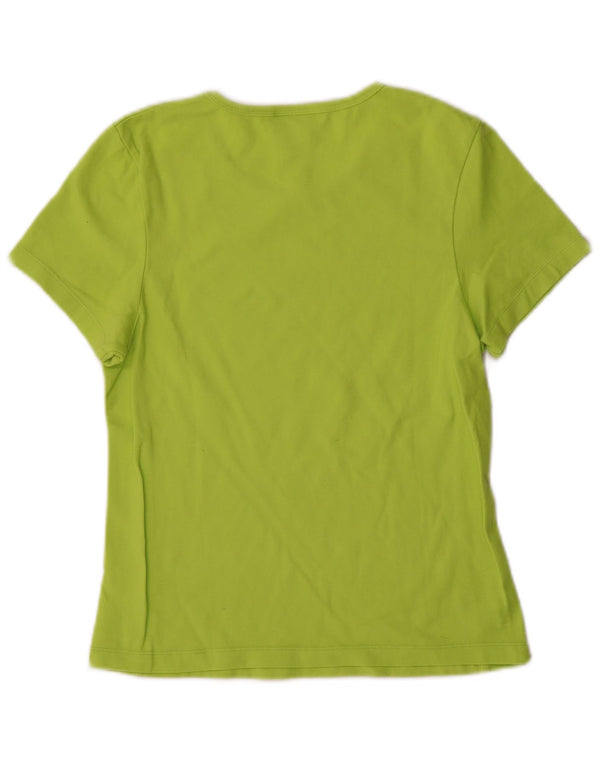 Champion Damen T-Shirt Top UK 14 Large Grün Polyester