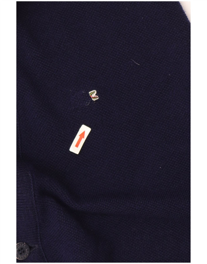 Lacoste Herren Strickjacke Größe 6 XL Marineblaue Wolle