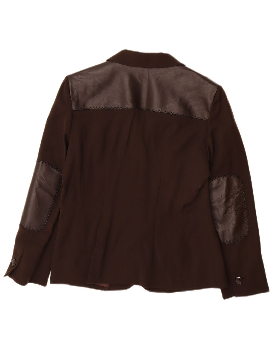 Paola Antonini Damen 2-Knopf-Blazerjacke UK 16 Große braune Wolle