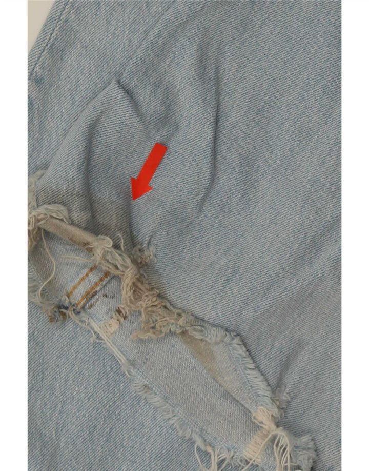 Zara Damen Jeans im Used-Look, groß, ausgestellt, EU 34, 2XS, W24, L36, Blau