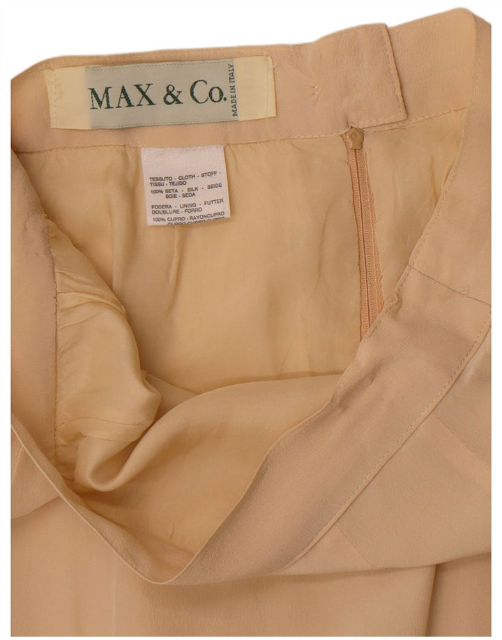 Max & Co. Damen Minirock UK 6 XS W24 Beige Seide