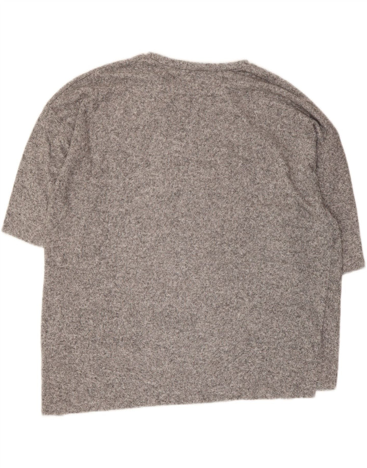 Übergroßes T-Shirt-Oberteil für Damen von Zara, Gr. 10, Größe S, Grau gefleckt