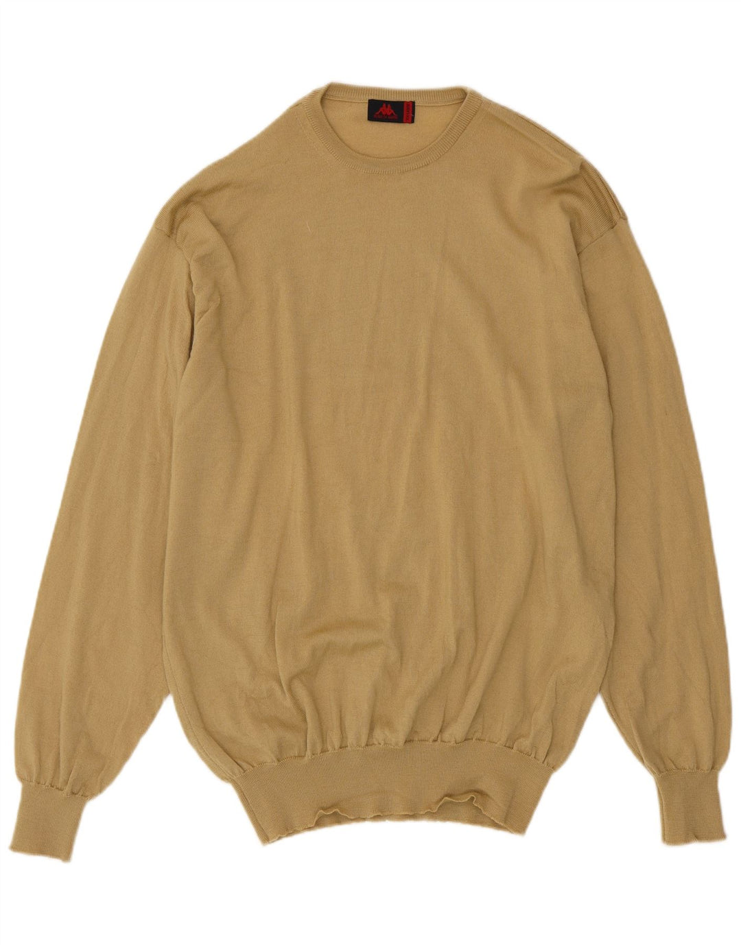 Kappa Herren-Pullover mit Rundhalsausschnitt, 2XL, beige Schurwolle