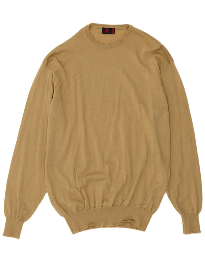 Kappa Herren-Pullover mit Rundhalsausschnitt, 2XL, beige Schurwolle