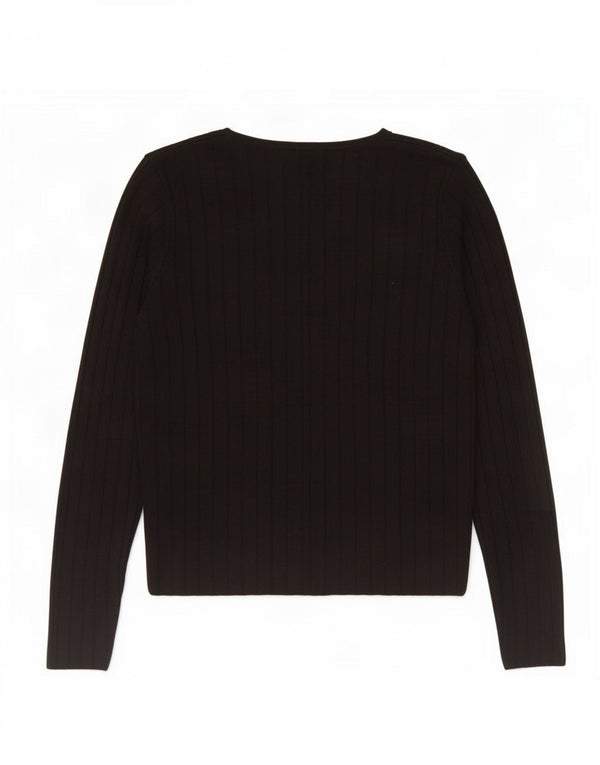 Topshop Damen-Pullover mit V-Ausschnitt, Gr. 12, Mittelschwarz, Acryl