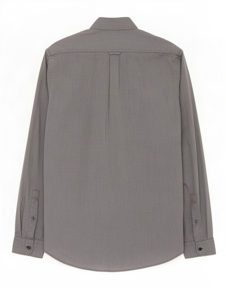 Hugo Boss Herren-Hemd mit normaler Passform, mittelblaue Baumwolle