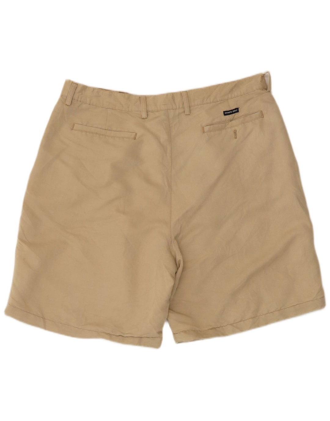 Chaps Herren Golf Pegged Chino Shorts W38 XL Beige Rayon