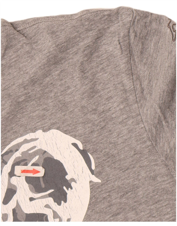 Kappa Herren Grafik T-Shirt Top Large Grau