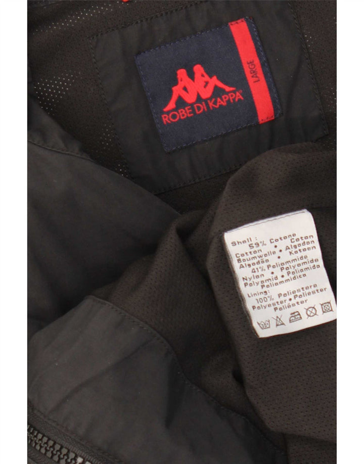 Kappa Herren Utility Jacke UK 40 Large Schwarz Baumwolle
