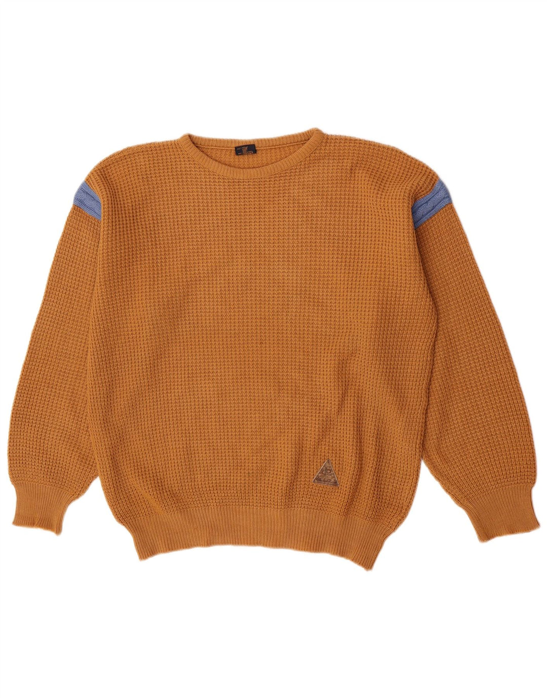 Claude De Pierre Herren-Pullover mit Rundhalsausschnitt, mittelbraune Wolle