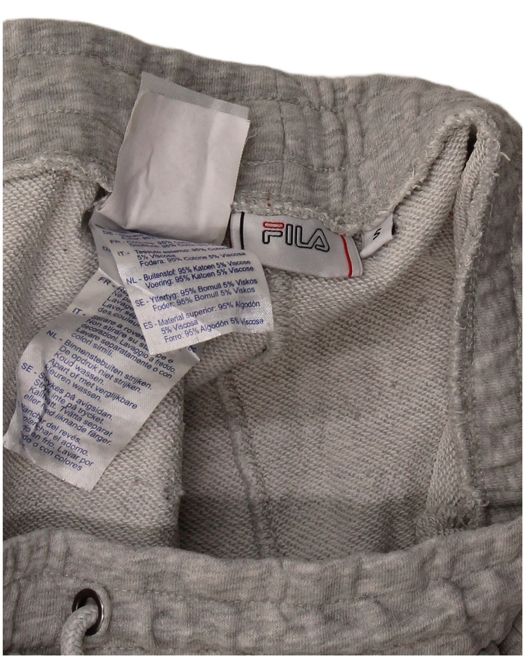 FILA Herren-Trainingshose, Jogginghose, klein, grau gefleckte Baumwolle