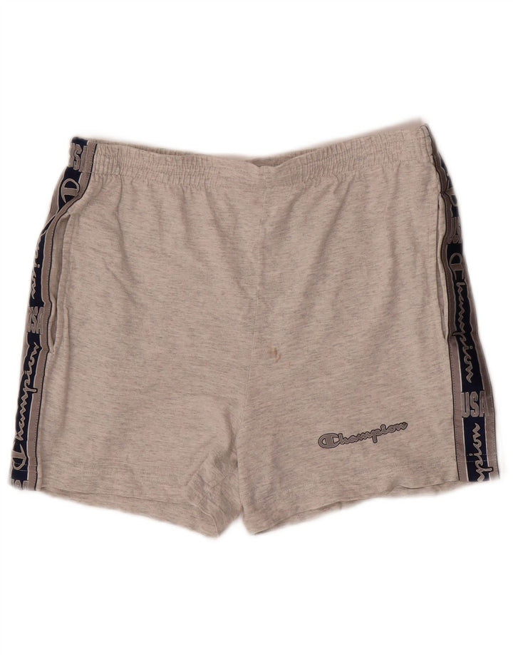 CHAMPION Herren-Sportshorts mit Grafik, Größe S, Grau, Colourblock-Baumwolle