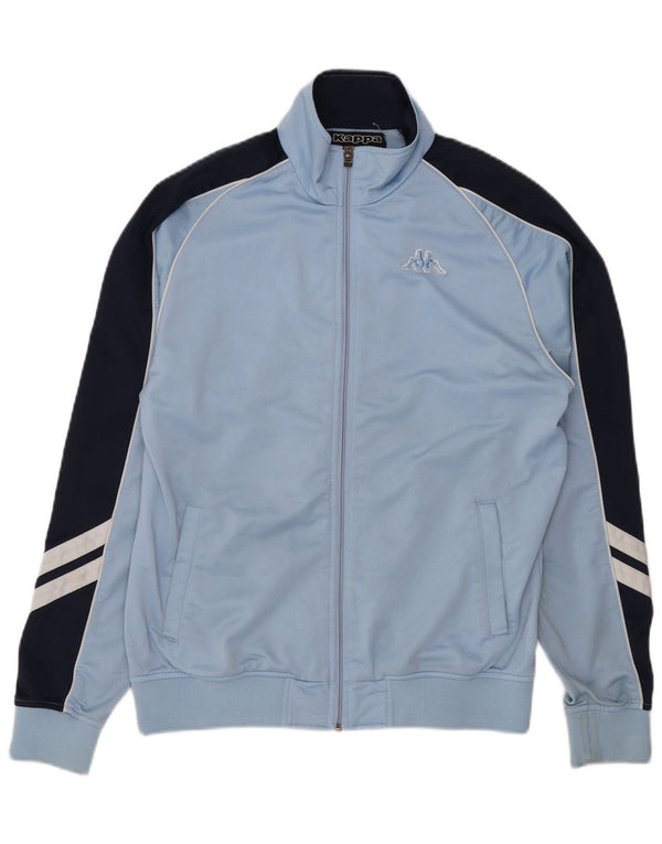 Kappa Damen-Trainingsanzug-Top-Jacke, UK 16, groß, blaues Farbblock-Polyester