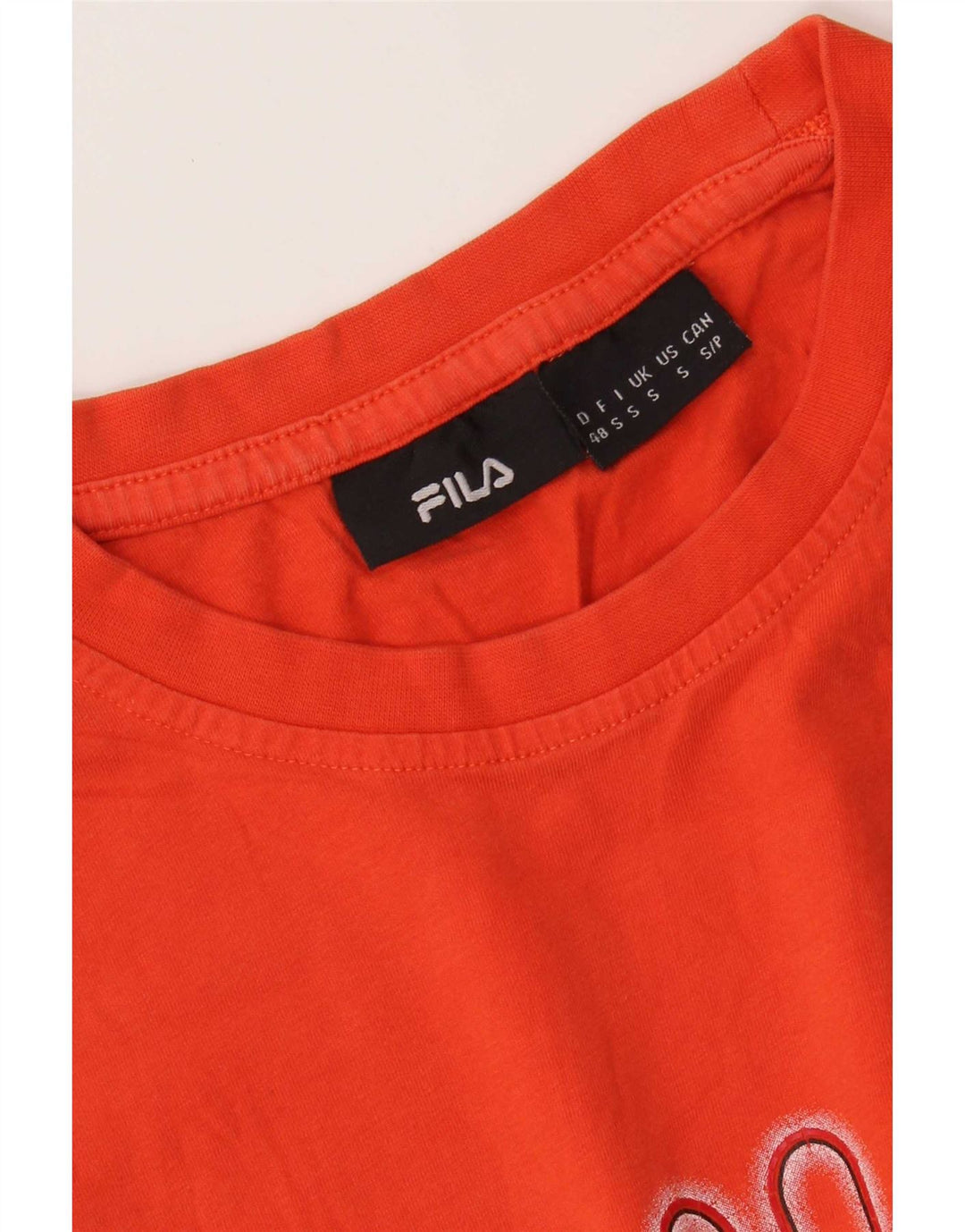 Fila Herren Grafik T-Shirt Top Small Orange