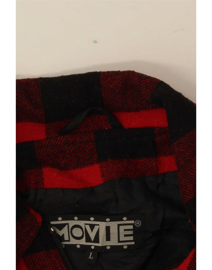 Movie Herren Shacket Jacke UK 40 Large Red Gingham