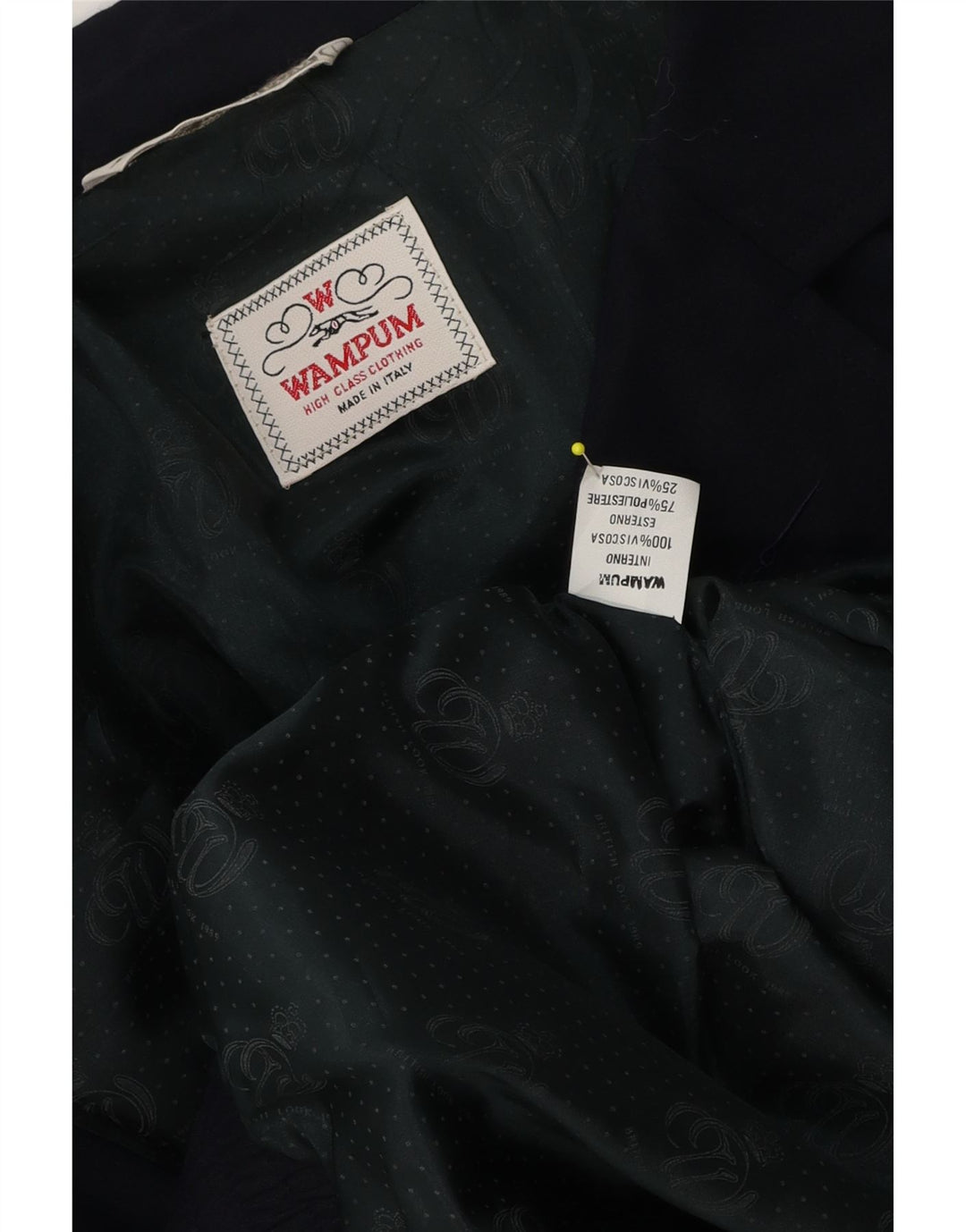Wampum Herren Bomberjacke UK 42 XL Marineblaue Viskose