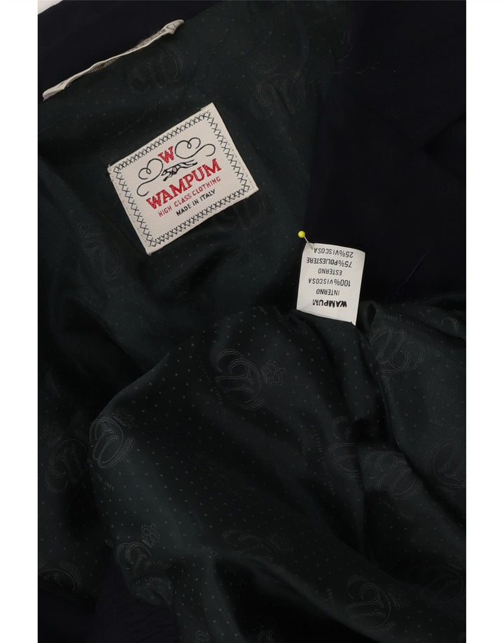 Wampum Herren Bomberjacke UK 42 XL Marineblaue Viskose