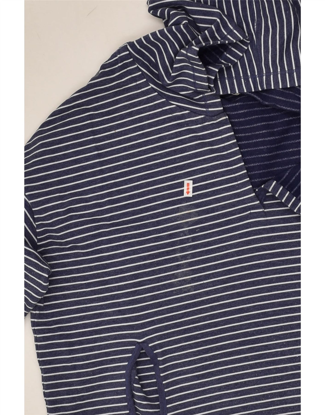 WHISTLES Womens Oversized Hoodie Jumper UK 10 Small Navy Blue Striped | Vintage Whistles | Thrift | Second-Hand Whistles | Used Clothing | Messina Hembry 