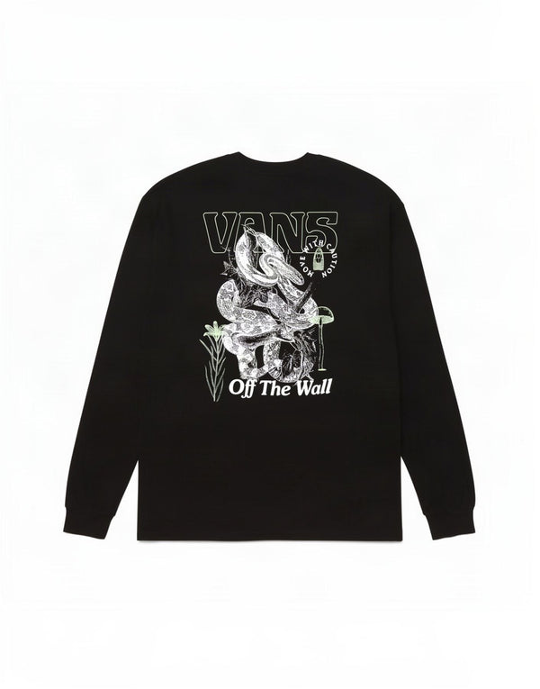 Vans Mens Classic Fit Graphic Top Long Sleeve 2XL Black Cotton